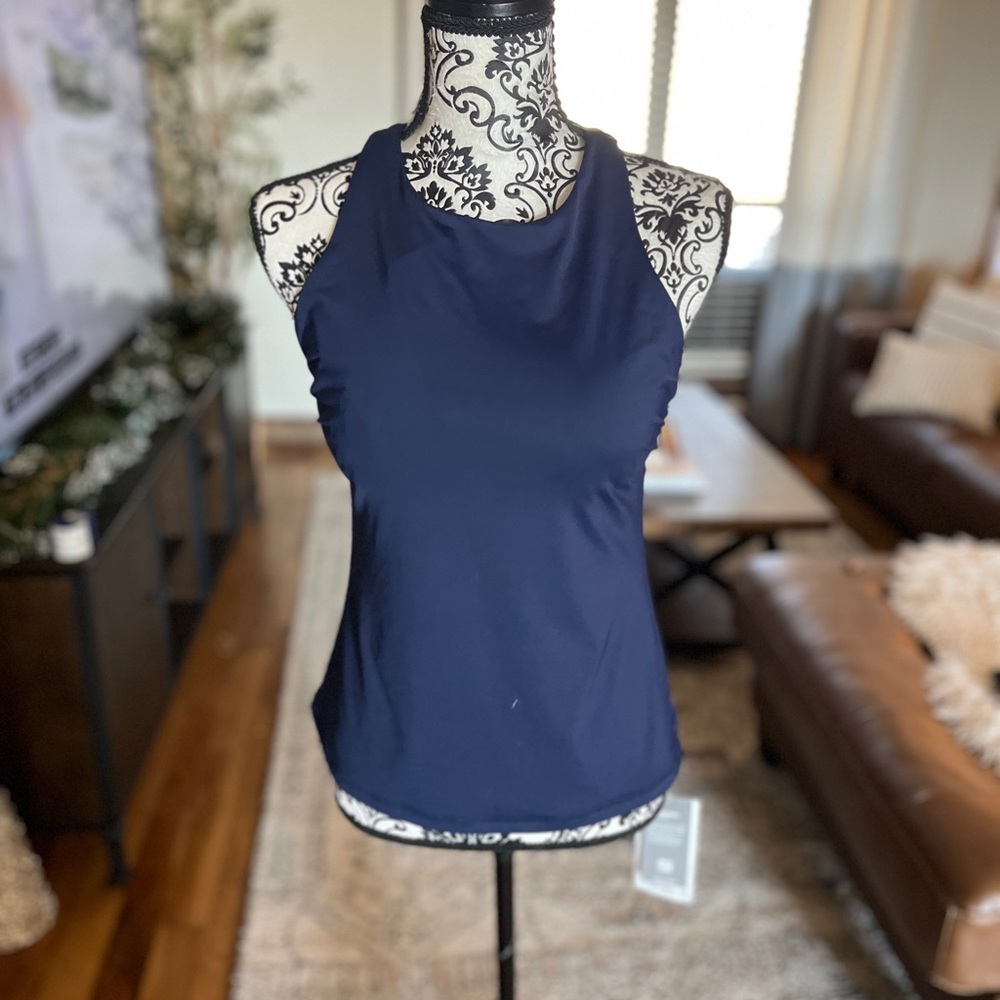 Navy Blue Women's Halter Top